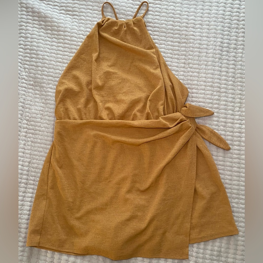H&M Rust Halter Wrap Style Romper